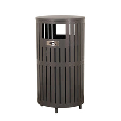 Village Covered Waste Receptacle with Signage