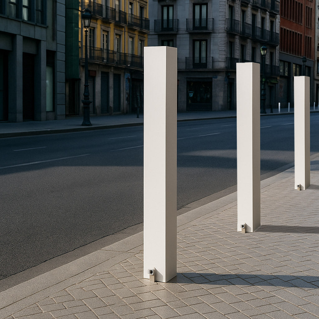 6" Urban Aluminum Pedestrian Bollard with Locking Pin