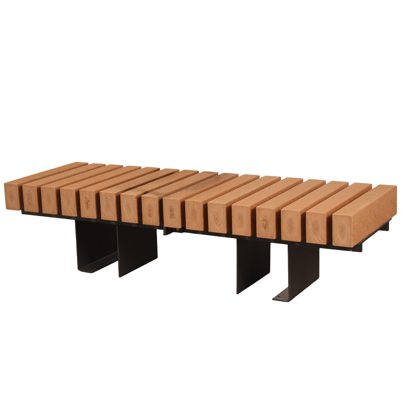 76" Timber Curved Backless Bench