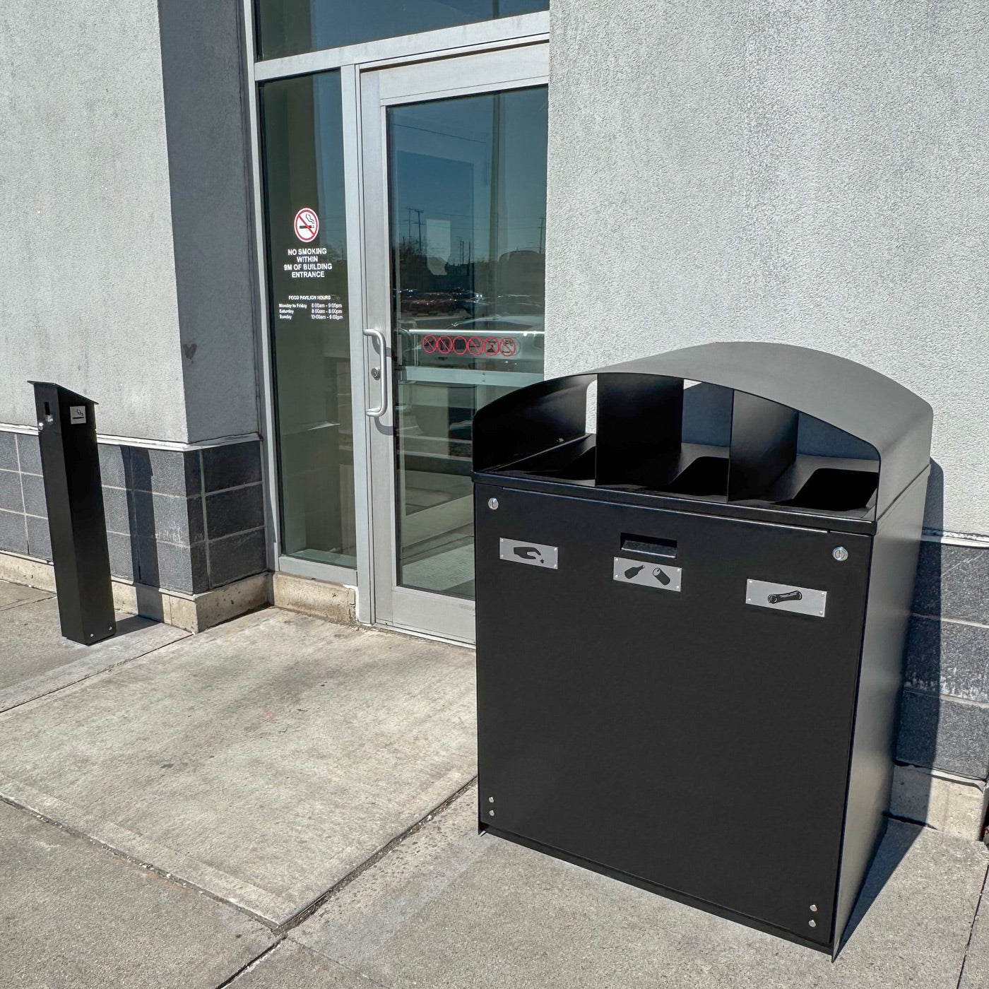 City 3 Stream Waste/Recycle Receptacle