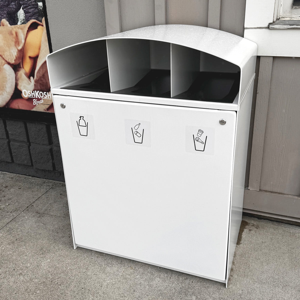 City 3 Stream Waste/Recycle Receptacle