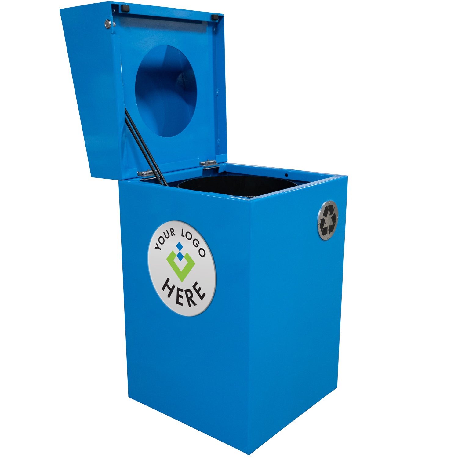 Cubix Waste or Recycle Receptacle with Custom Logo