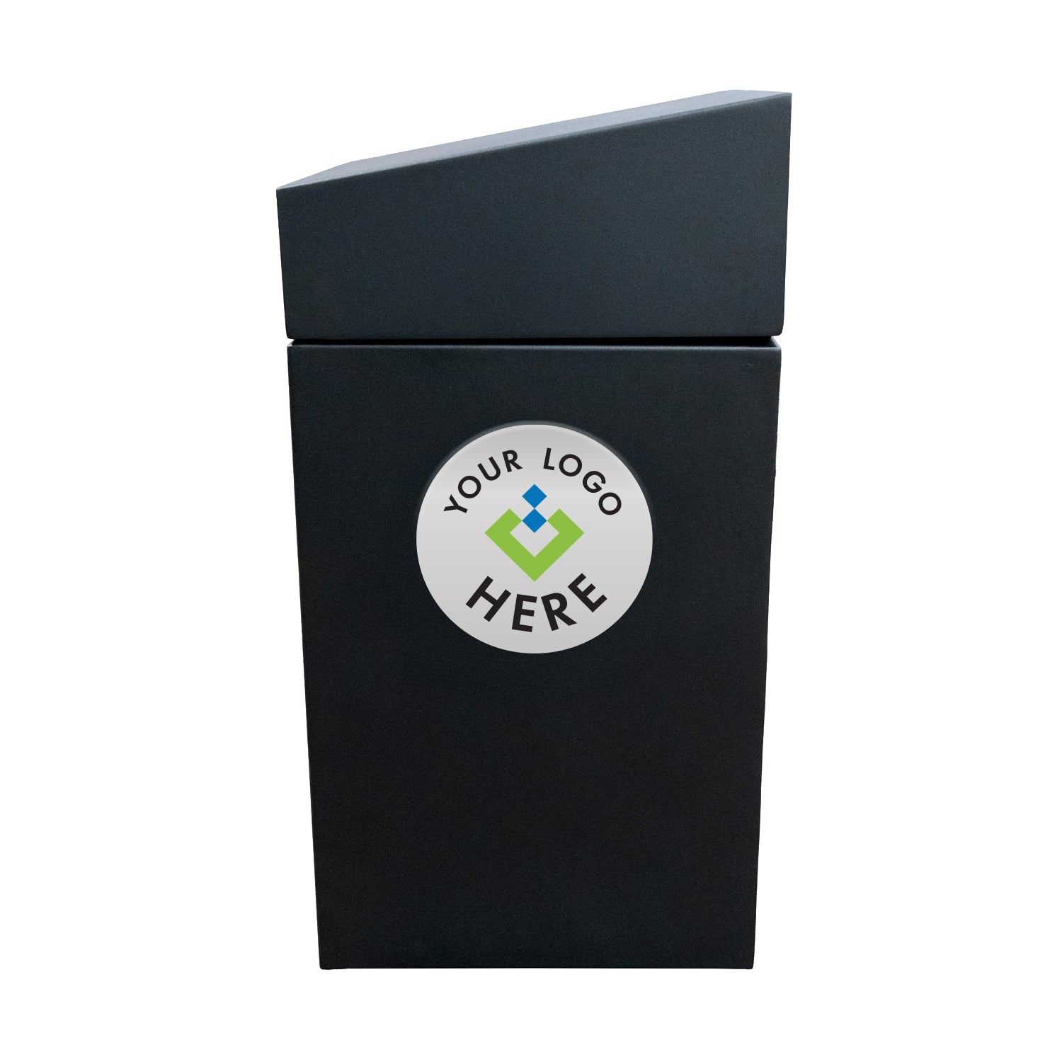 Cubix Waste or Recycle Receptacle with Custom Logo