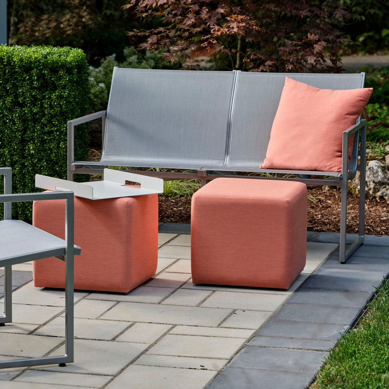 Cube Upholstered Stool/Ottoman