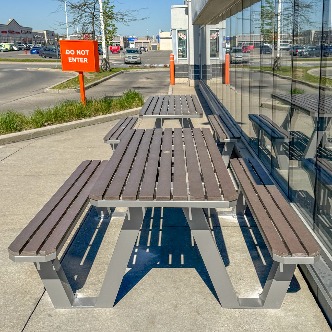 APEX Picnic Table with Enviro-Wood Slat Top & Benches