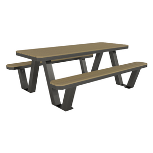 APEX Picnic Table with Enviro-Wood Slat Top & Benches