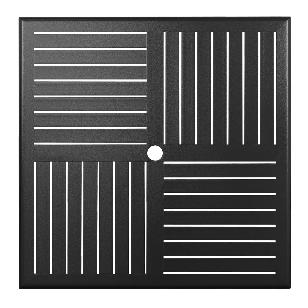 Java Aluminum Slat Table, 36" x 36"
