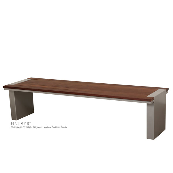 Ridgewood Modular Backless Bench - Hauser Site Furniture