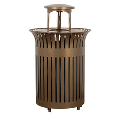 Festival Covered Aluminum Waste Receptacle