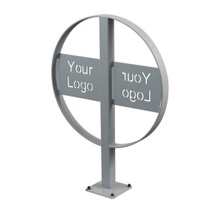 Circum Bicycle Rack with Custom Cut Panel