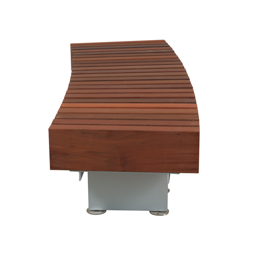 76" Timber Curved Backless Bench