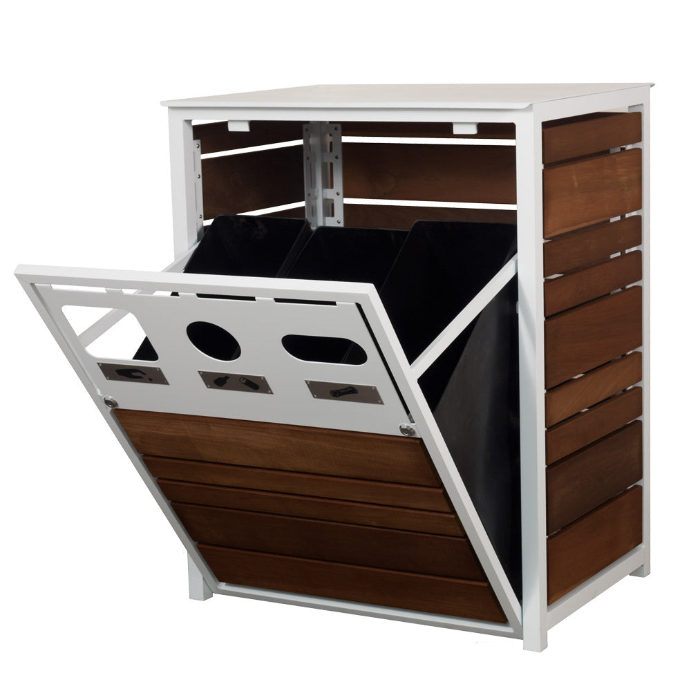 Skyline 3 Stream Waste/Recycle Receptacle