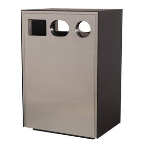 Urban Double Entry 3 Stream Waste Receptacle