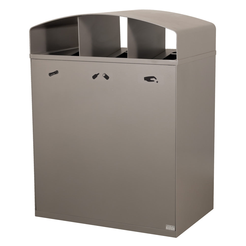 City 3 Stream Waste/Recycle Receptacle