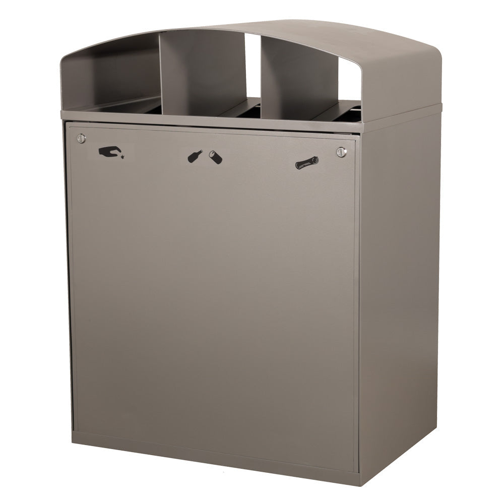 City 3 Stream Waste/Recycle Receptacle