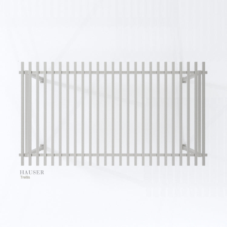Trellis with Aluminum 2" x 4" Overhanging Horizontal  Purlins, Top View