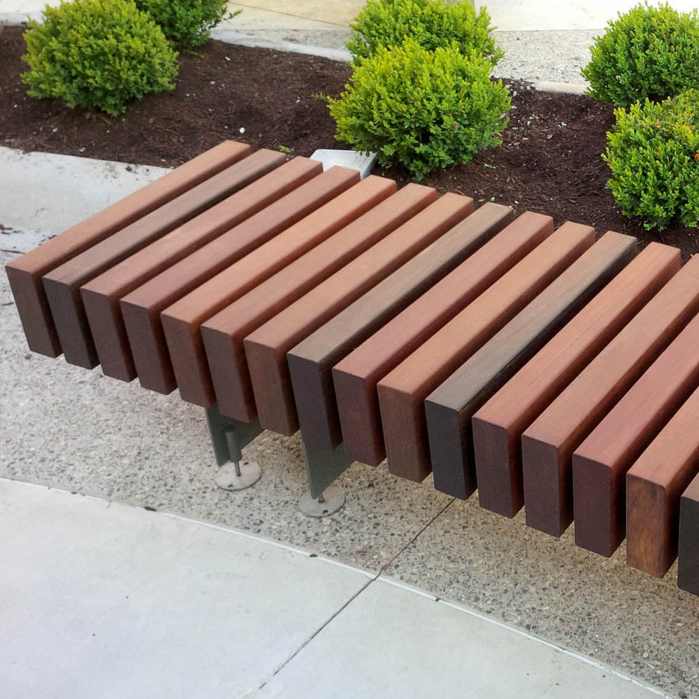 76" Timber Curved Backless Bench