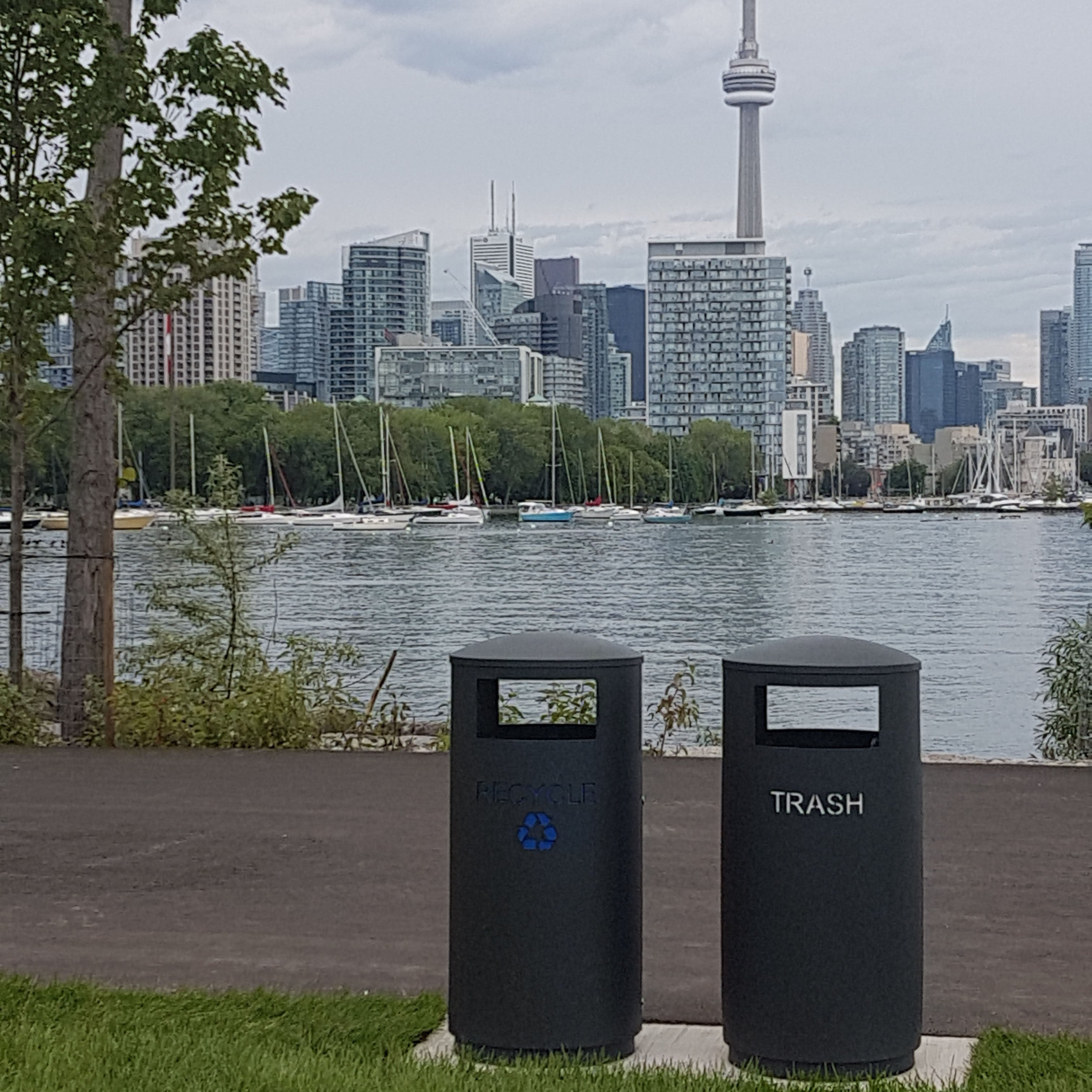 Lakeview Covered Waste Receptacle